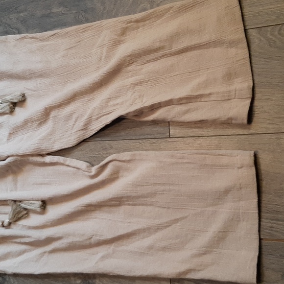 Ladies lace accent boho free people long sleeved synch waistband jumpsui… - Picture 17 of 17